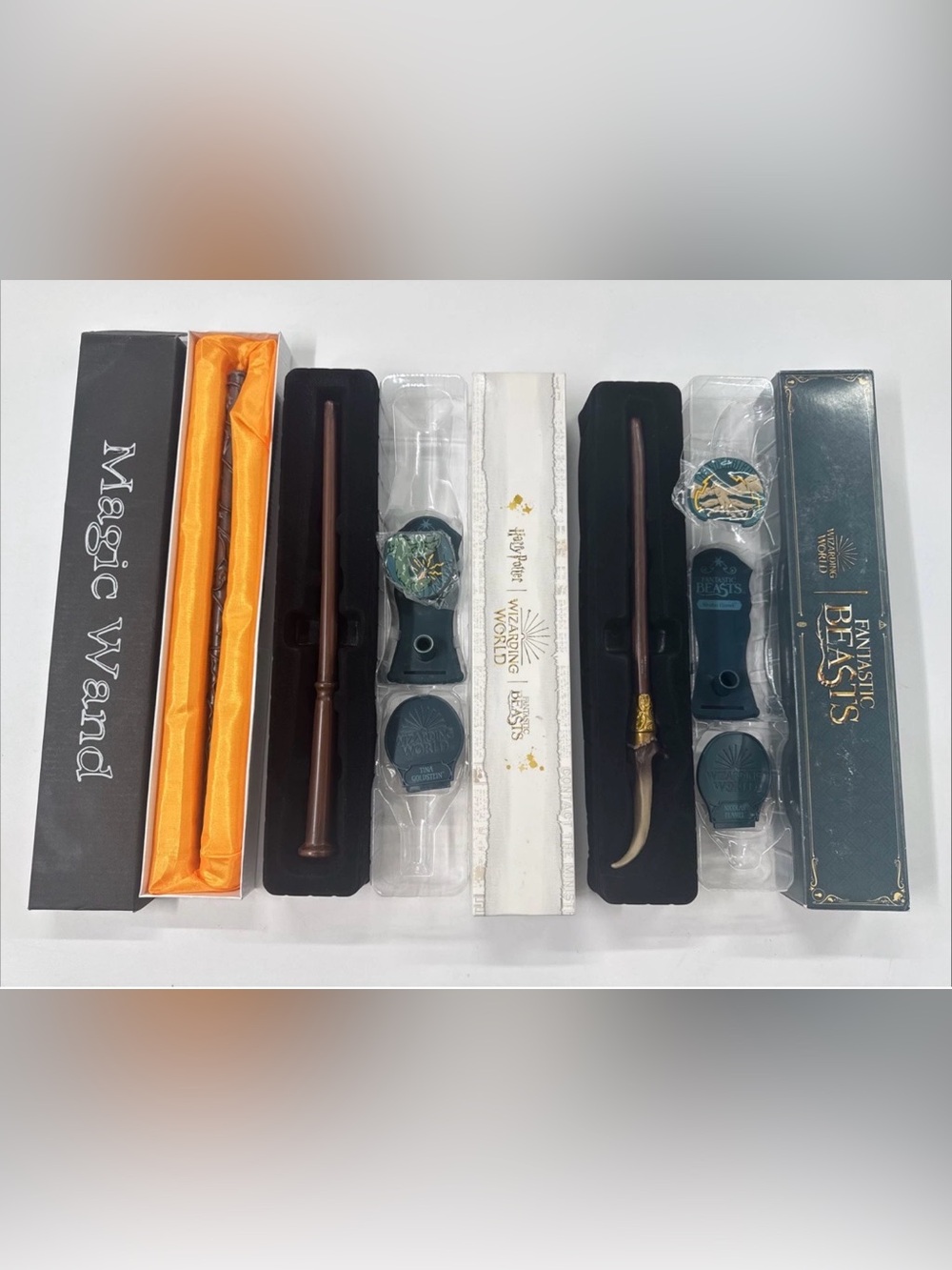 Fantastic Beasts Wizarding World Magic Wand Lot 3 Nicolas Flamel Tina Goldstein